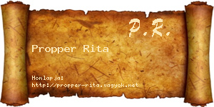 Propper Rita névjegykártya